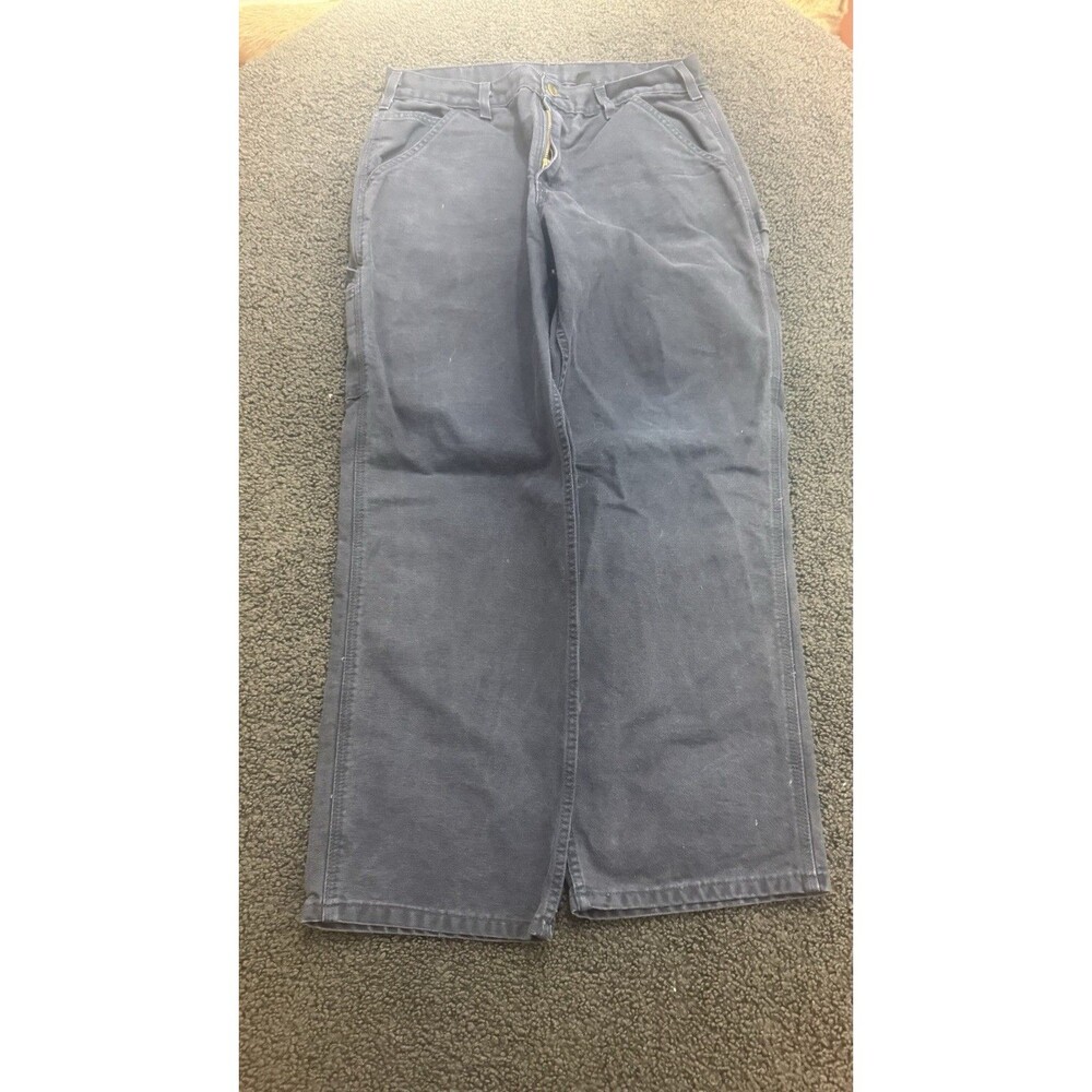 Carhartt B11 MDT Men’s 34x30 Navy Washed Duck Carpenter Work Pants